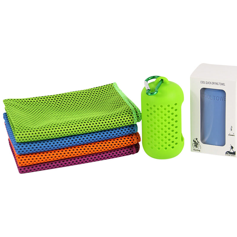 Colorful Portable Quick Dry Towel 30x80cm With Silicone Case