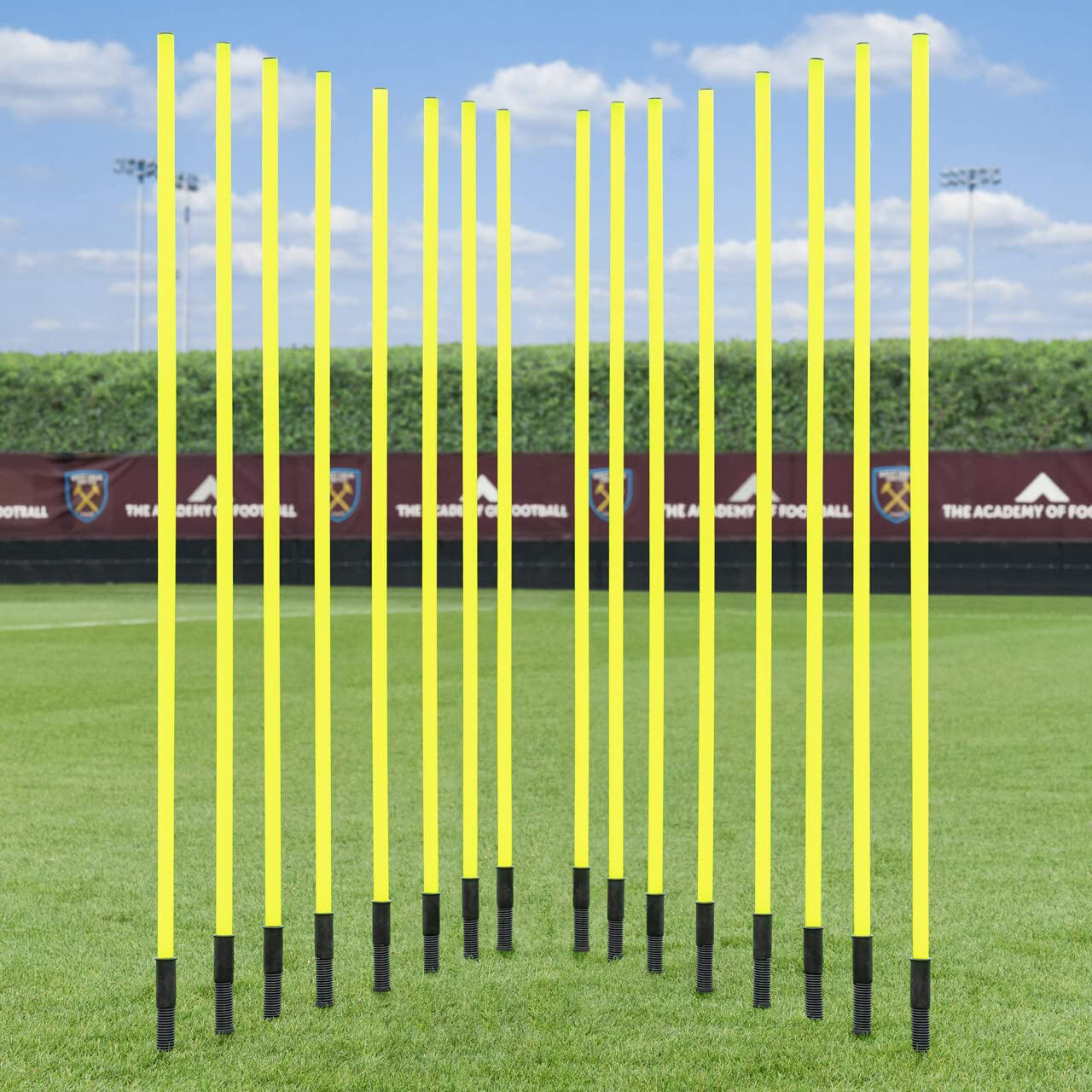 Soccer Training Equipment  Agility Salom Poles Set Football Agility Training Poles manufacture