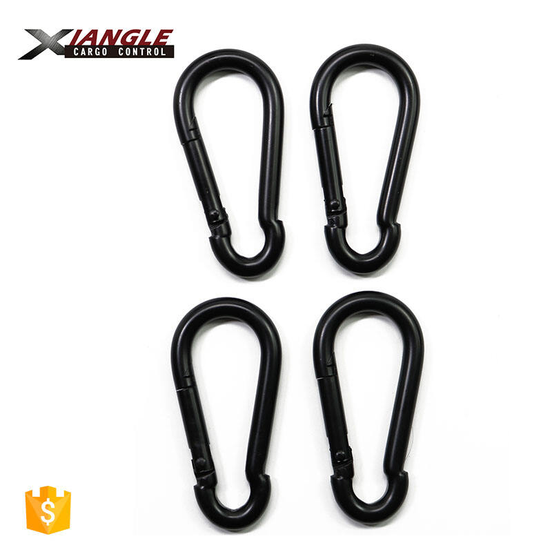 Factory Price Strong 8# D Shape Clip Climbing Rotating Lock Carabiner Hook manufacture