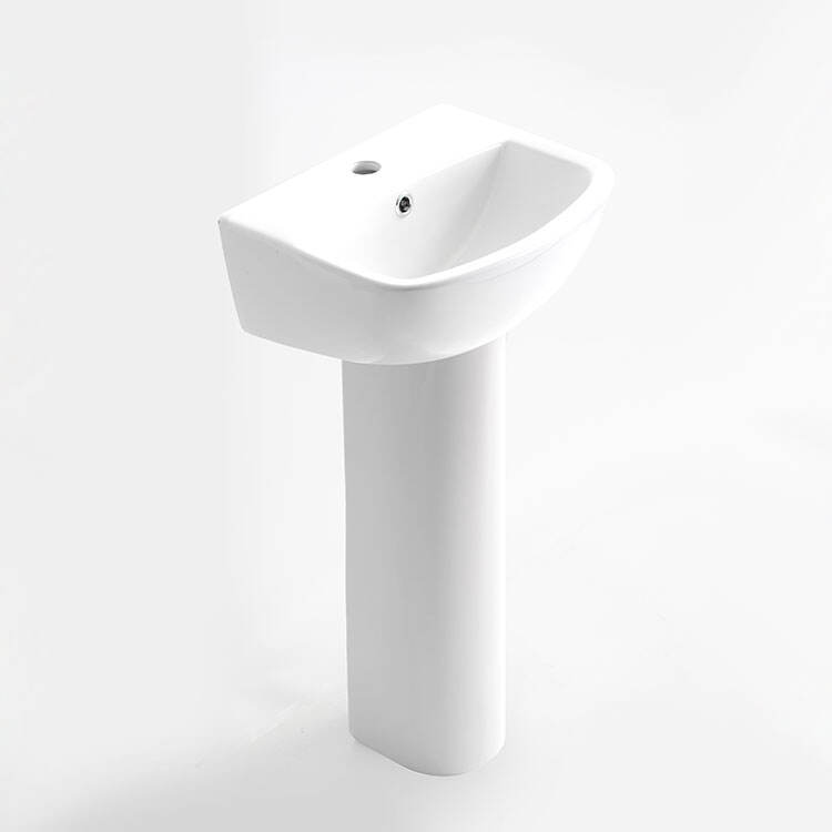 ceramic wash basin sink hand wash basin with wall hung pedestal for bathroom manufacture