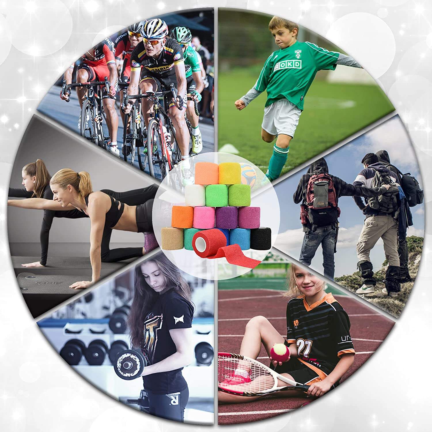Anthrive Hot Selling Tattoo Disposable Grip Sticky Winding Elastic Adhesive Bandage Sports Tattoo Grip Tape Cohesive Bandage supplier