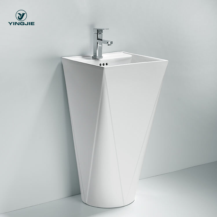 sanitary ware free standing wash hand pedestal foot wash basin supplier