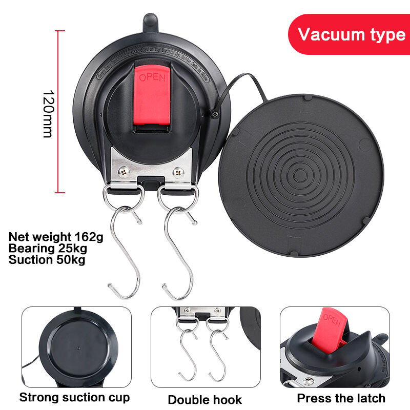 Heavy Duty Car Strap Suction Cup Hooks  Strong Suction Cups for Car Awning Boat Camping Trap Bathroom Pet details