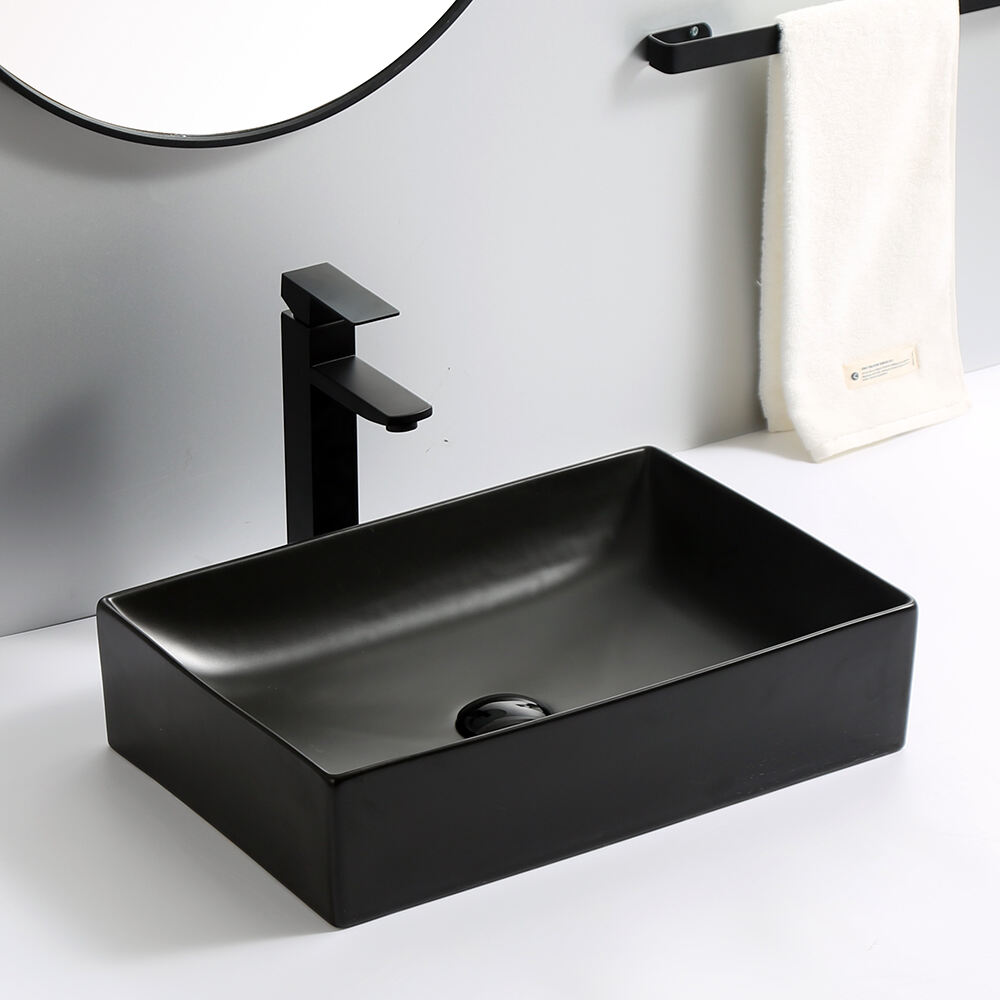 unique modern square marble ceramic sink counter top bathroom wash basin details