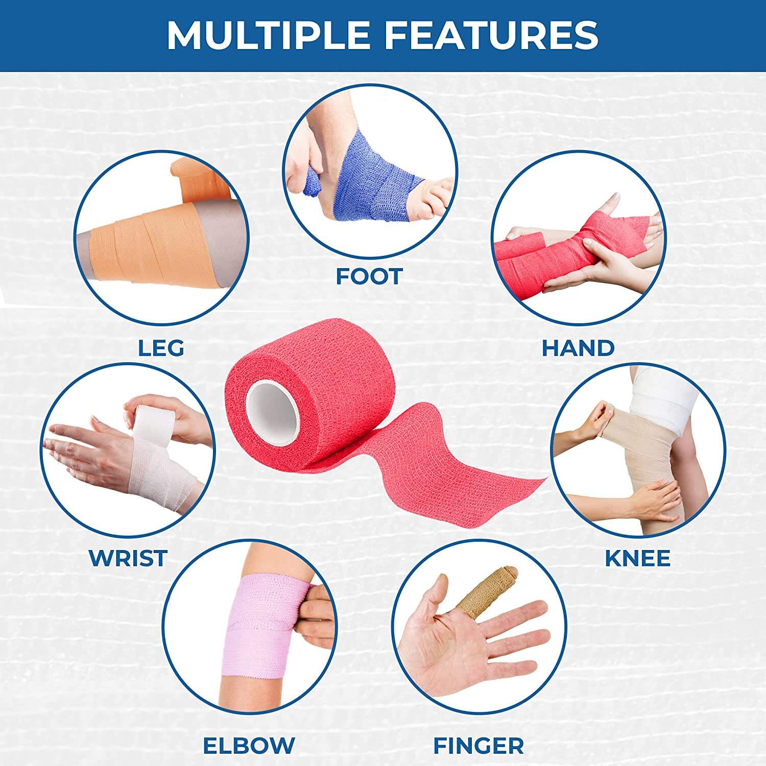 Anthrive Hot Selling Tattoo Disposable Grip Sticky Winding Elastic Adhesive Bandage Sports Tattoo Grip Tape Cohesive Bandage details