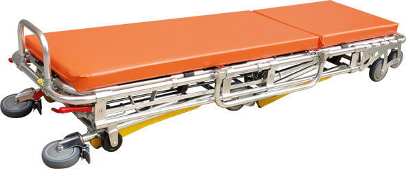 Hot Sale Hospital Rescue Professional Automatic Loading Folding Ambulance Stretcher With Wheels manufacture