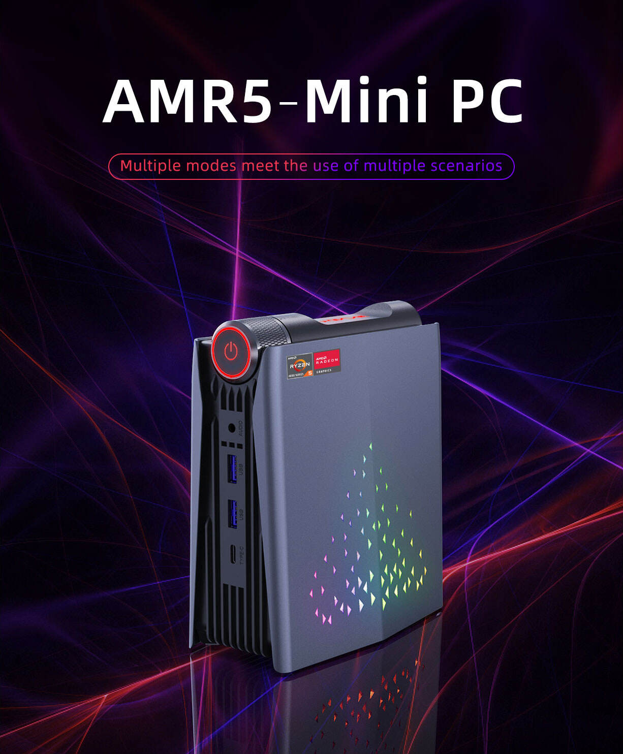AMR5 AMD Athlon Mini PC 4200U 4500U 4700U 5500U WIFI 5 BT 5.0 HD DP Type-C Gaming computer details
