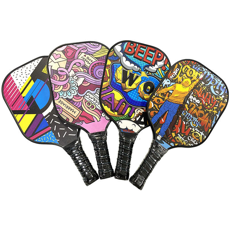 Customize Logo And Printing Professional Pickleball Paddle Carbon Fiber Racket Set factory