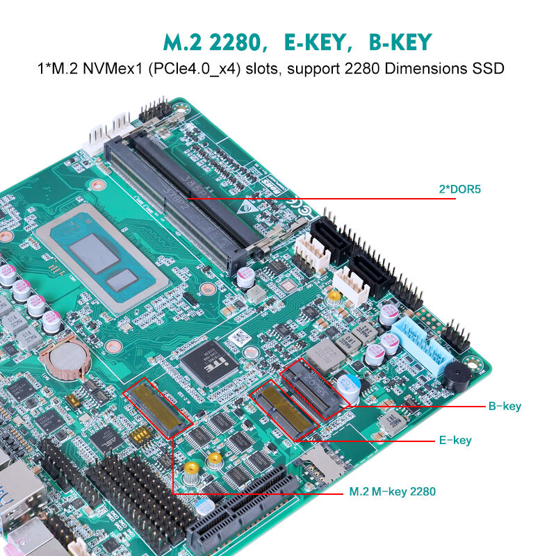 Piesia Mini Ix-Motherboard Intel 12. Generation Alder Lake-U 6com 2*LAN DDR5 64 GB Kern i3 i5 i7 Industriecomputer-Hauptplatte für PC