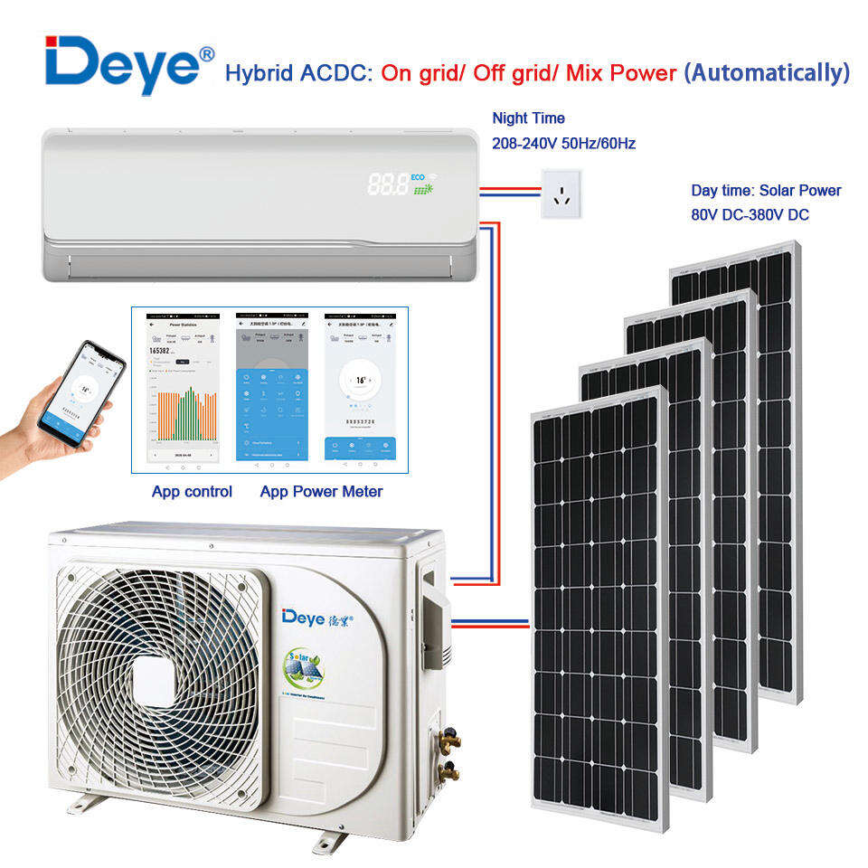 Split Hybrid AC DC Solar Powered Air Conditioner factory