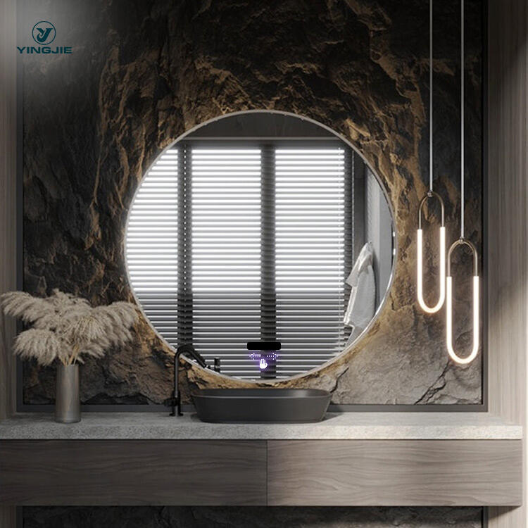 Bath Hand Scan body Sense Energy-saving Backlit Wall Mounted defog Mirrors with led light details