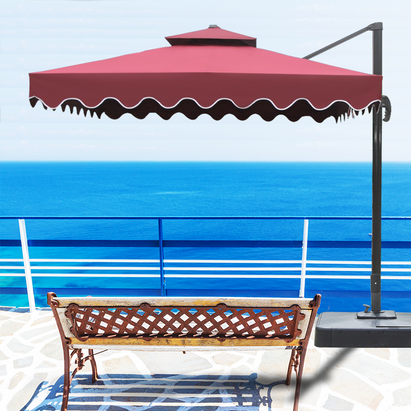 L Outdoor Furniture Large Umbrella Stand Roman Commercial Parasol Patio Cantilever Aluminum Umbrella Sombrillas Para Jardin details