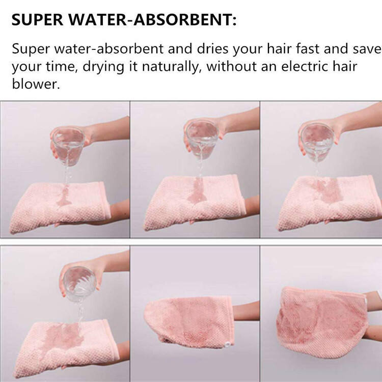 Custom Microfiber Women's Super Absorbent Quick Dry Wrap Hair Towel details