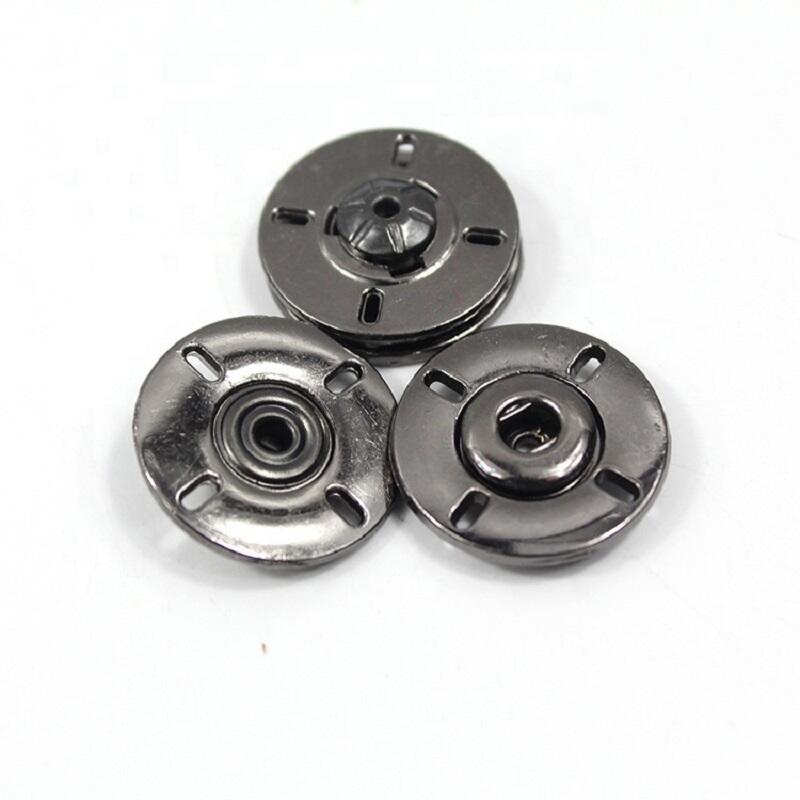 Custom sustainable nickel free invisible sew on 22mm metal alloy press snap button