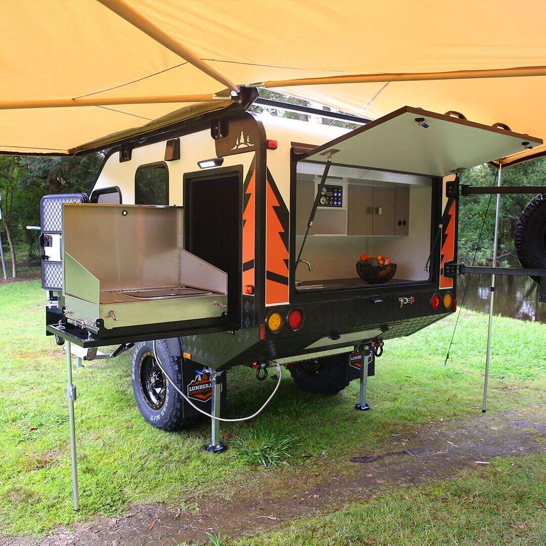 Pioneer travel camper hard top off road RV camper trailer family caravan for sale supplier