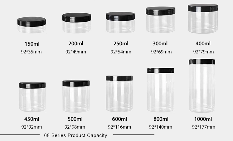 RTCO PET Plastic Container Jar with Child Resistant Lids factory