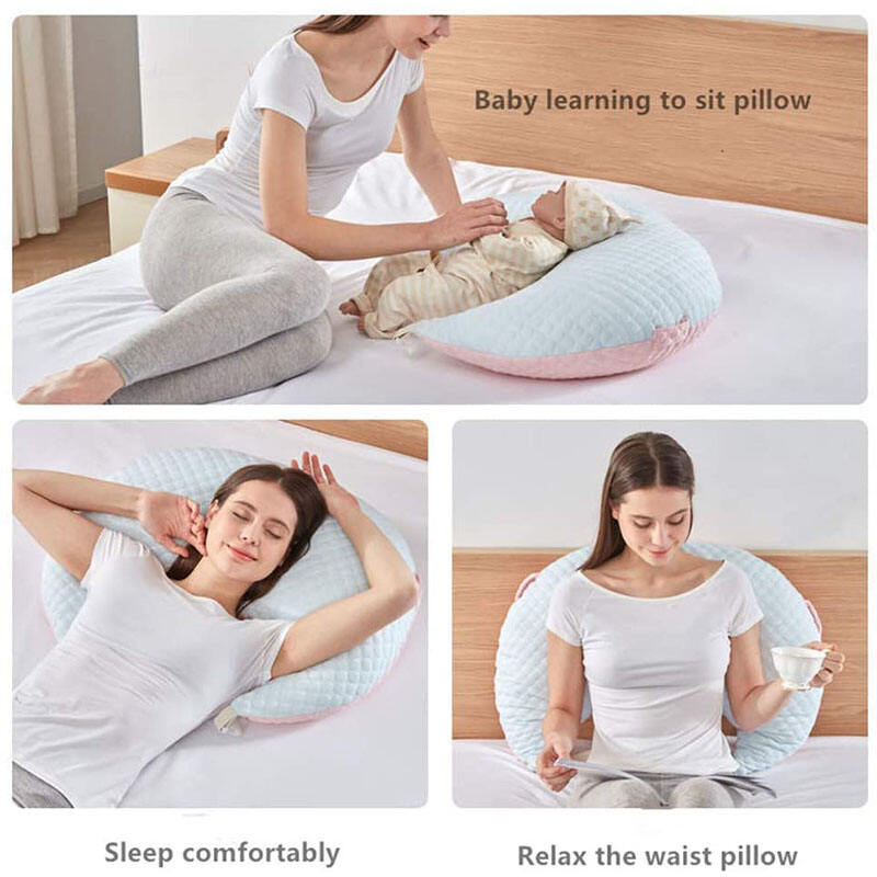 Multifunctional 100% cotton Eco-friendly Newborn backrests baby nursing pillow for Babies details