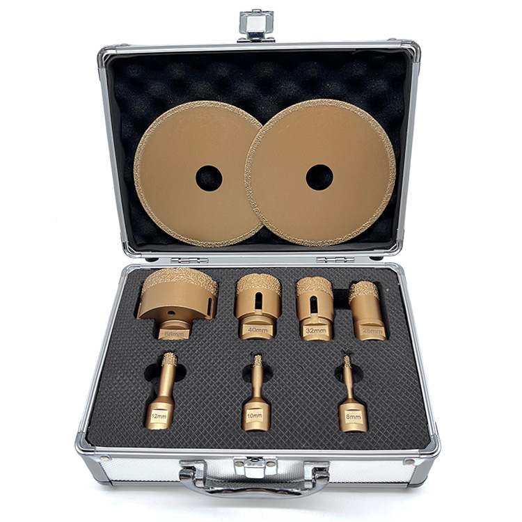 GuHua European Quality Porcelain Cutting Disc Hole Saw Set Diamond Crown Core Drill Bit Hole Saw Set For Tile Marble Glass manufacture