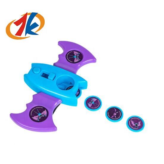 2024 new launcher game set promotion gift plastic kids mini 3 flying disc shooter toys factory