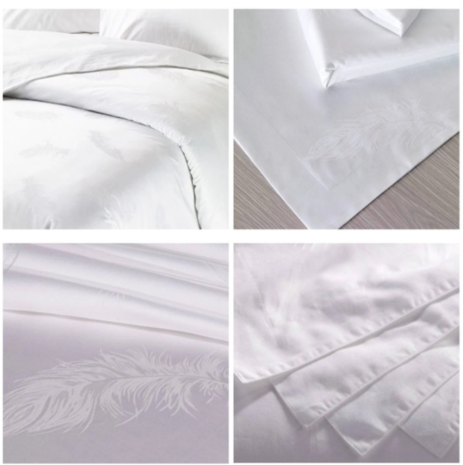 Bamboo cotton BLENDED plain dyed king size hotel bedding linen