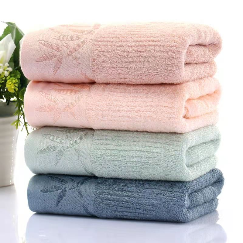 Wholesale organic bamboo towels or custom towels logo embroidery durable absorbent soft towels supplier