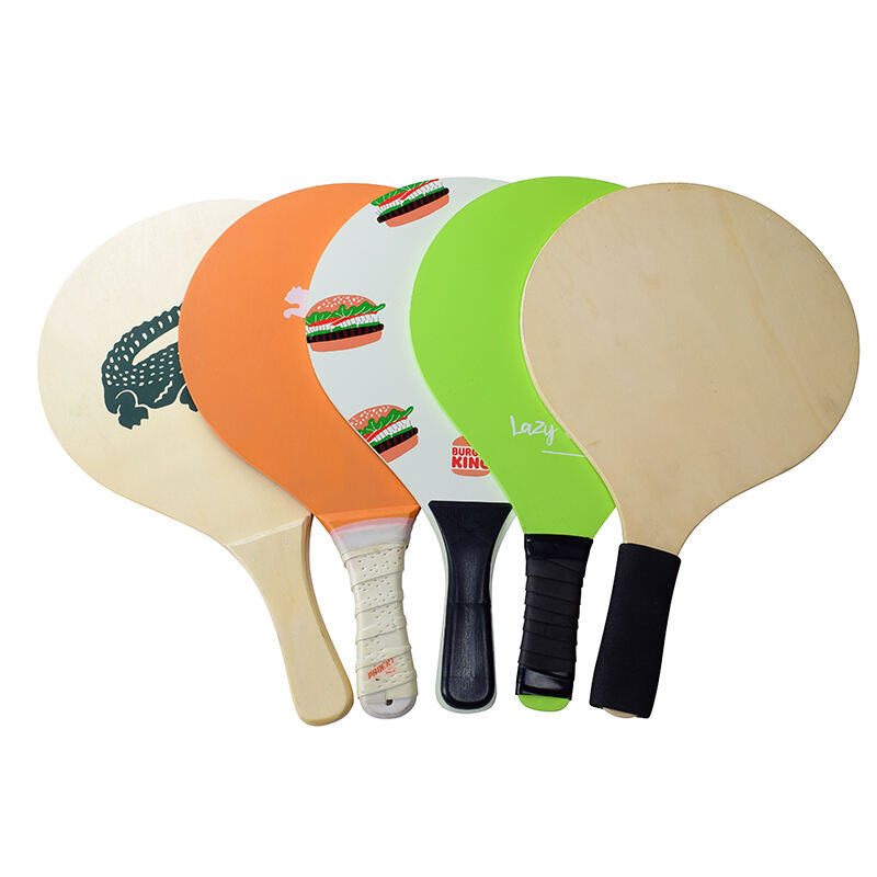 Pagaie de plage pour l'entraînement Raquette de tennis de plage de haute qualité Pagaie de sport en bois en nylon Professionnel en bois en vrac 7 jours 4 cm 34 * 28. * 0.8 fabrication