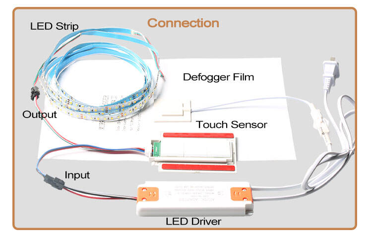 Free Sample 12v Mirror Touch Sensor 3 Buttons Defogger Dimmer Led Strip Light Controller Touch Switch For Hotel Bathroom Mirror manufacture