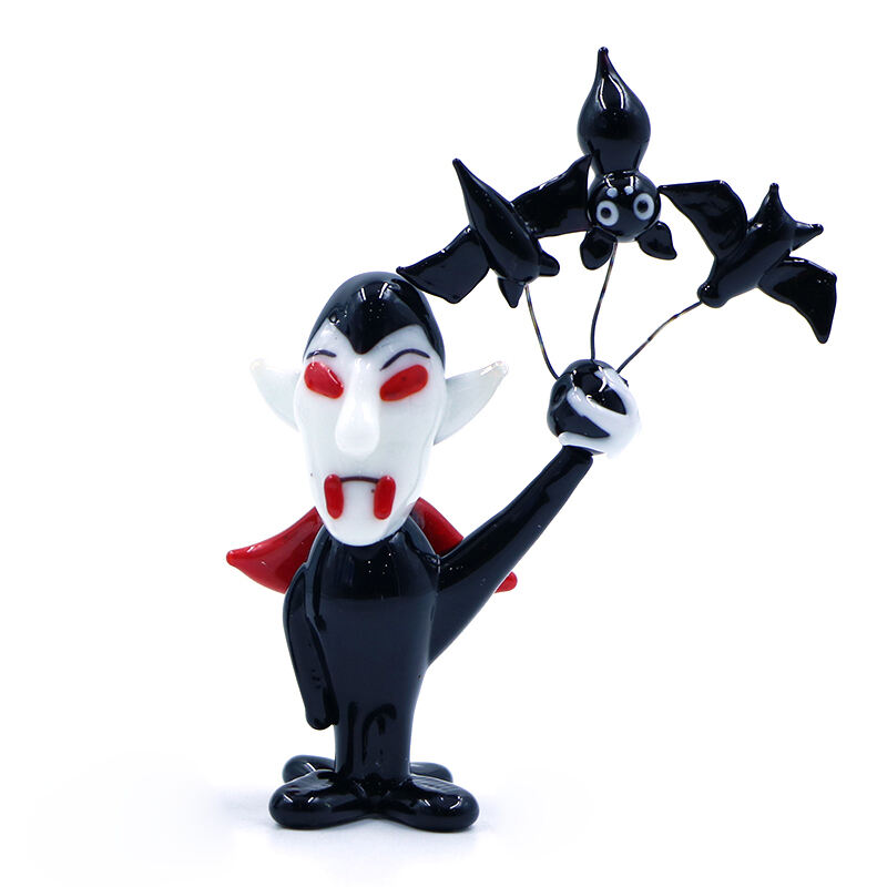 Festival Gift Halloween Glass Vampire Figurine Ornament For Decoration manufacture