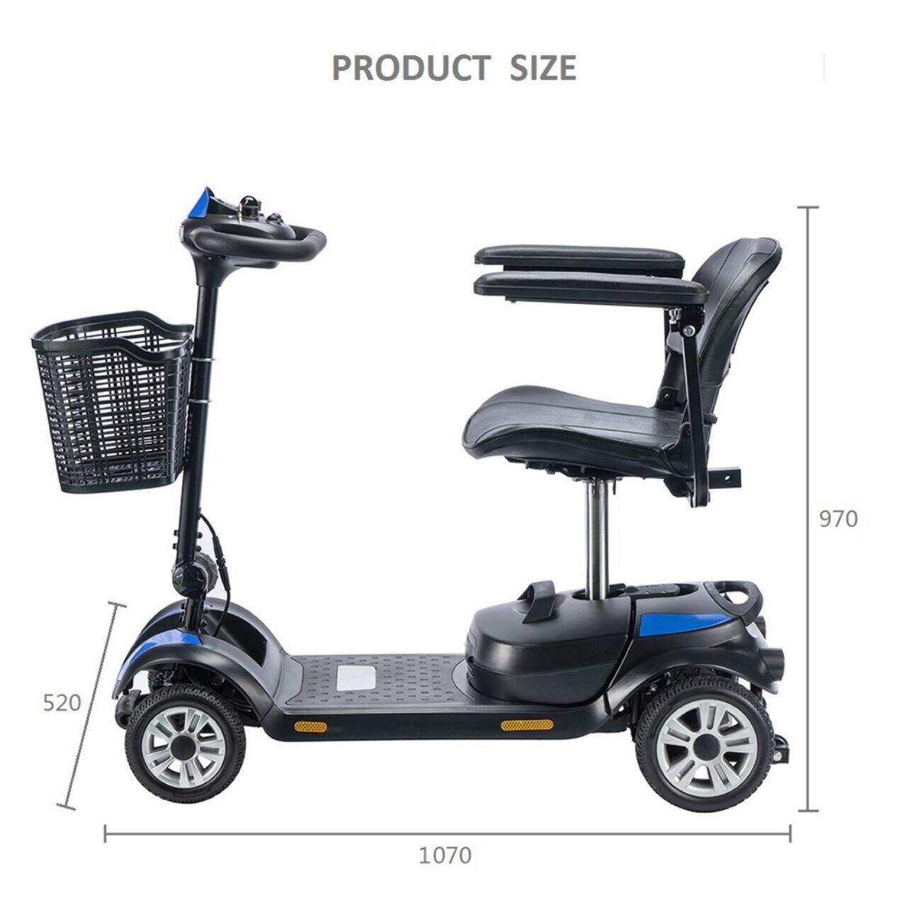 KSM-906 Promotion Wheelchair Mobility 4 Wheel Electric Scooter For Elderly factory