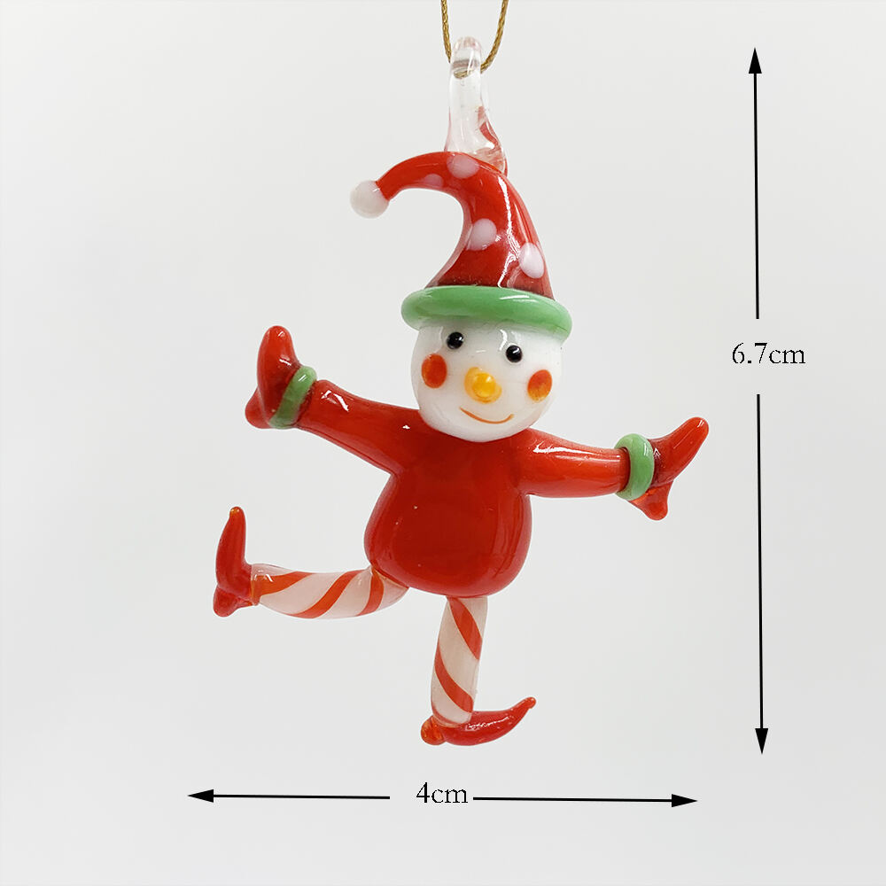 2023 New Arrival Handmade Hanging Murano Christmas Lampwork Glass Figurine Ornament details