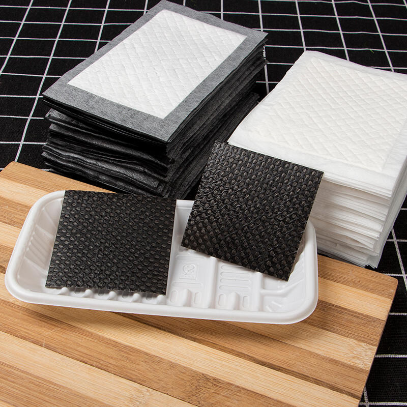 160*70,mm Fruit Disposable Food Grade Water Absorbent Pads for Fruit and Vegetable manufacture