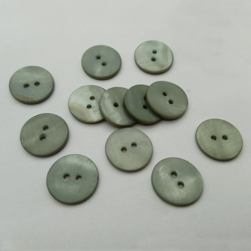 2 holes dyeing natural grey gray color river shell button