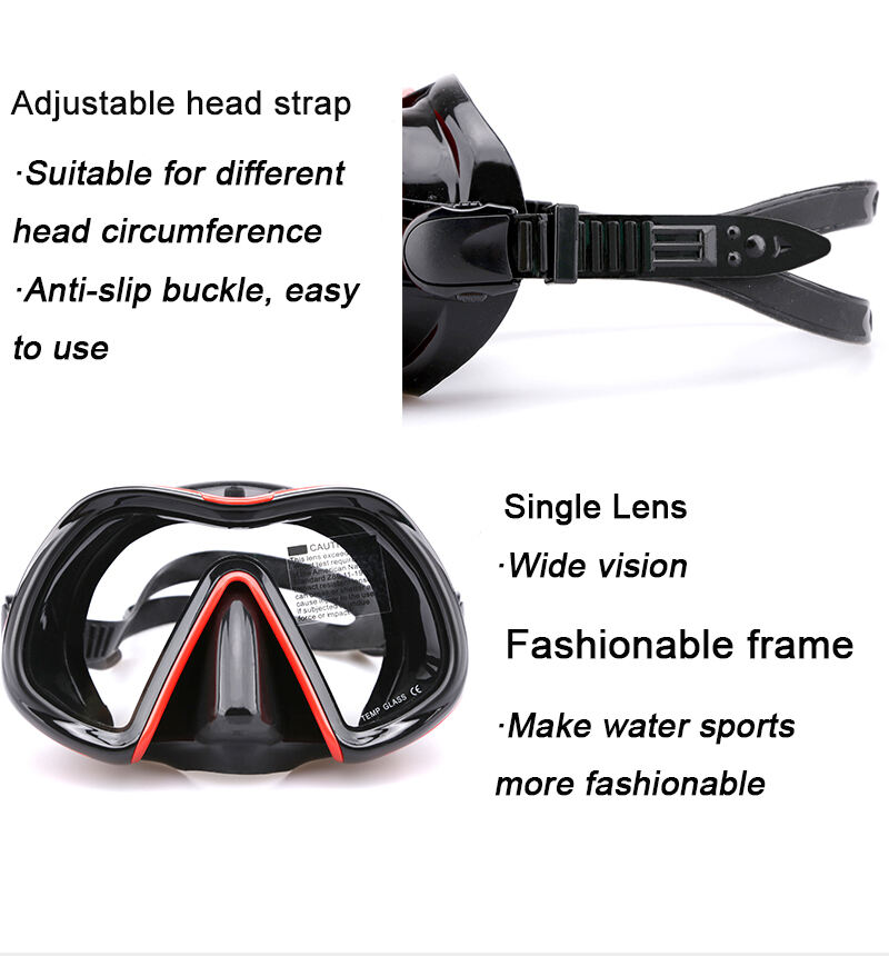 Aloma Thickened silicone diving gear large frame professional scuba diving mask for adult factory