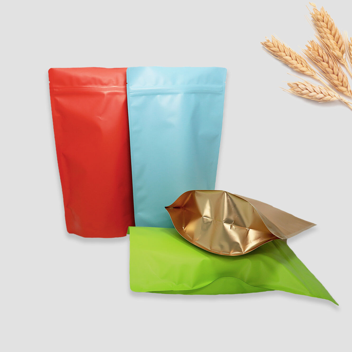 Recyclable stand up pouch zip lock dried biodegradable kraft paper bag food packaging bag factory