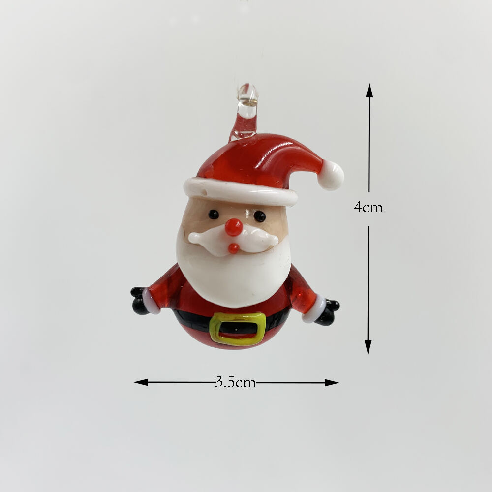 2023 New Arrival Handmade Hanging Murano Christmas Lampwork Glass Figurine Ornament supplier