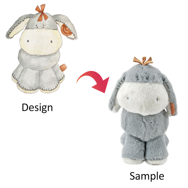 OEM/ODM Custom Designed Baby Soft Plush Stuffed Donkey Toy - Cuddly, Personalized & Safe Playtime Companion