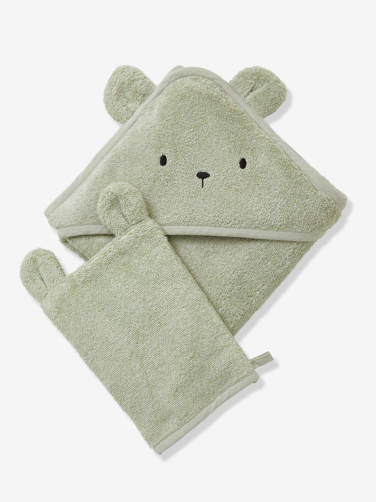 Bear Design Hooded Baby Towel Customized Colors Organic Cotton Bamboo Bath Towel for Newborns for Bathroom Use at Home factory