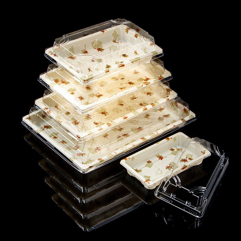 Customized Takeaway Party new Printing Luxury Delivery Food Packaging Carry Disposable Plastic Box for sushi
