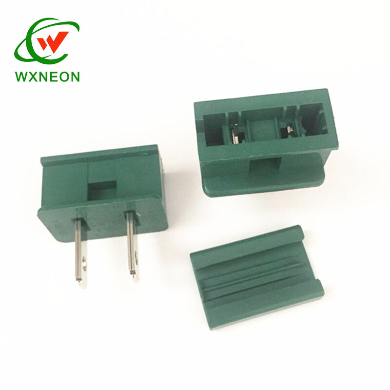 UL Listed 125v 6Amp SPT1 Female Zip Vampire Plugs Green Inline Connectable Plugs factory