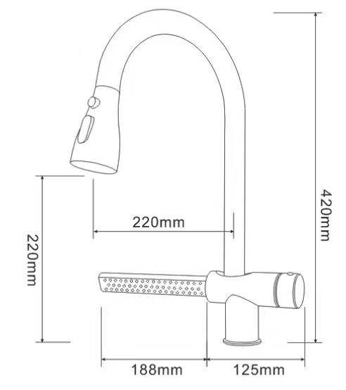 Tiktok New Design SUS 304 Stainless Steel Rotatable Brushed Silver 360 Degree Waterfall Kitchen Sink Faucet supplier