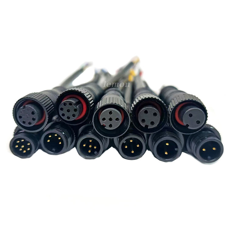 M8 M12 M14  Waterproof Connector 2 3 4 5Pin 2 3  4 5 Core IP67  Male Female Plug LED Connector supplier