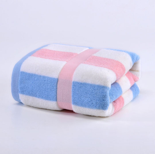 QK Large Size 100% Cotton Bath Towel Beach Wash Cloths Travel Towel Soft for Adults Good Water Absorption Bathroom Accessories manufacture