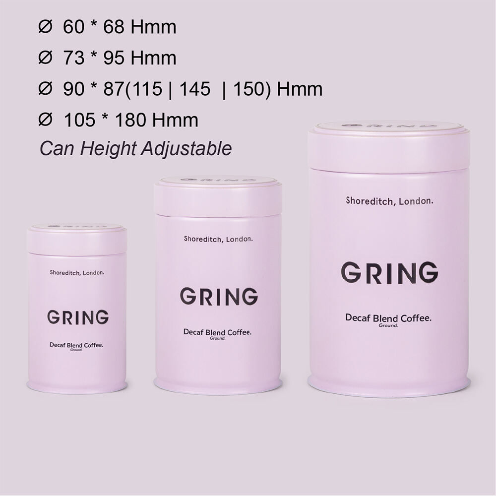 Custom printed luxury food grade coffee bean tin box airtight coffee tea tins canister degassing valve seal round coffee can tin supplier