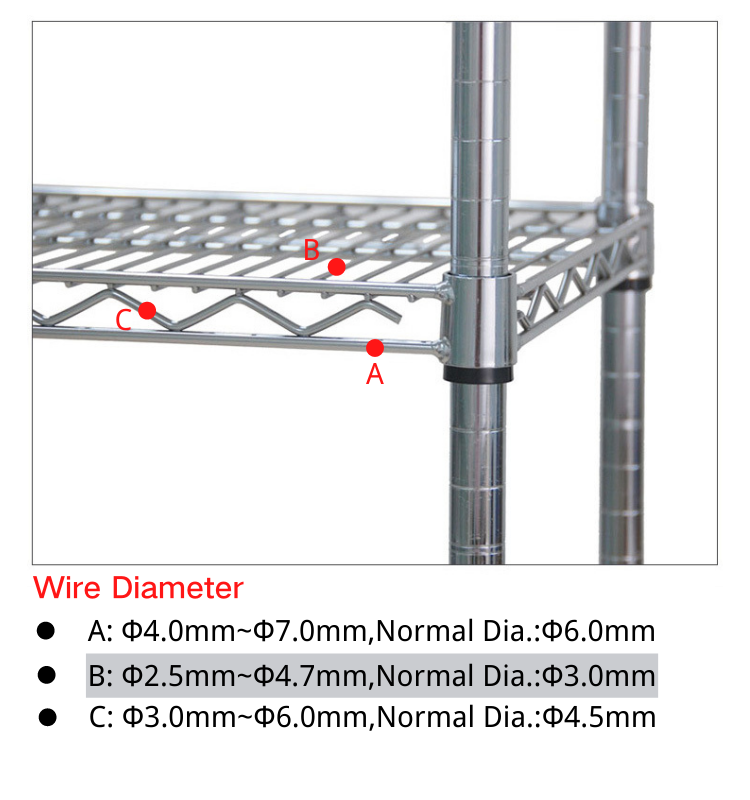 Carbon Steel SMD SMT ESD PCB Reel Shelf 5 tiers Chrome Wire Storage Shelving Rack Trolley Cart manufacture