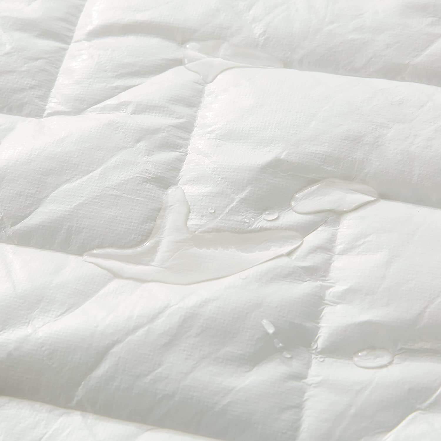 Factory OEM polyester Soft Breathable Anti-Microbial White Waterproof Protector mattress pad cover details