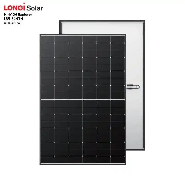 EU popular Longi solar panel LR5-54HTH 410-450W Hi-MO6 7 108 Half Cells Solar Panel for home Solar Energy System details