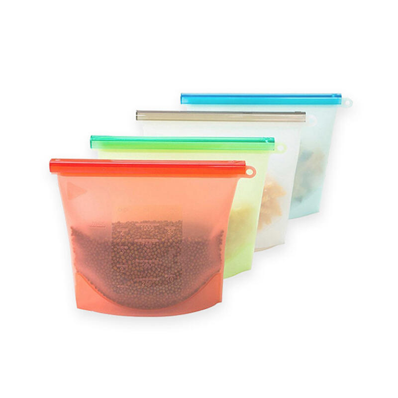 Reusable Silicone Food Storage Bag Waterpoof Leakproof Snack For milk and bread manufacture