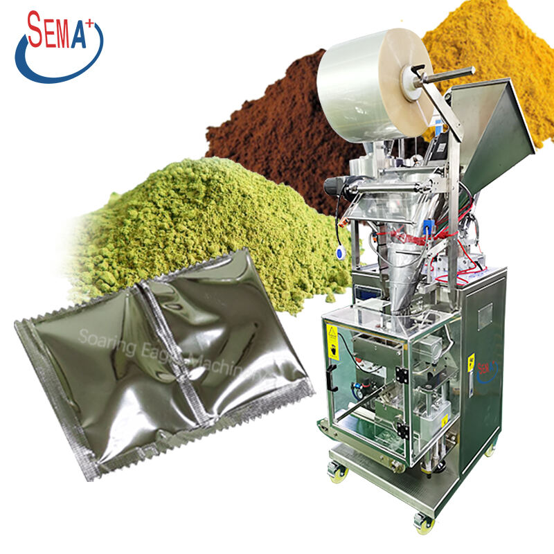 Automatic sauce vegetable powder two lanes twin pack sachet packing machine