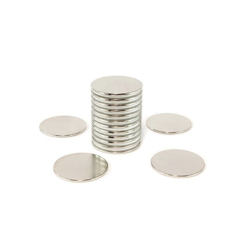 N54 Round Thin Neodymium Magnet with 3M Self-Adhesive Sticker factory