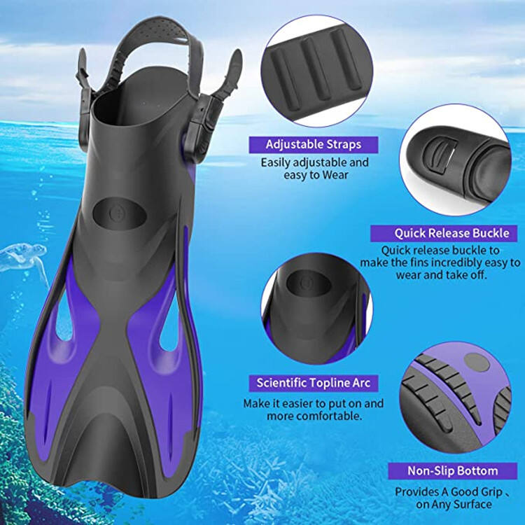 ALOMA dive gear set silicone scuba diving mask 3 piece snorkel fins set wth camera mount supplier